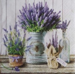 Serwetki Paw Lavender in Bucket mix bibuła [mm:] 330x330 (SDL122500)