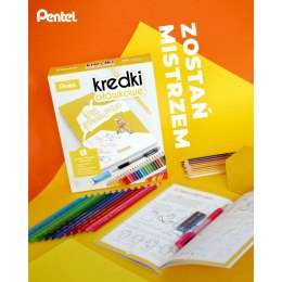 Zestaw pastele Pentel PTS15/BN15 pastele + długopis żelowy