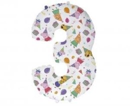 Balon foliowy CYFRA 3 PEPPA PIG Godan (C901763PEP)