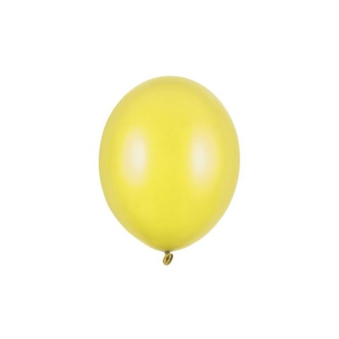 Balon gumowy Party Deco BALONY STRONG METALLIC metalizowany 50 szt cytrynowy Partydeco (SB12M-084/50)