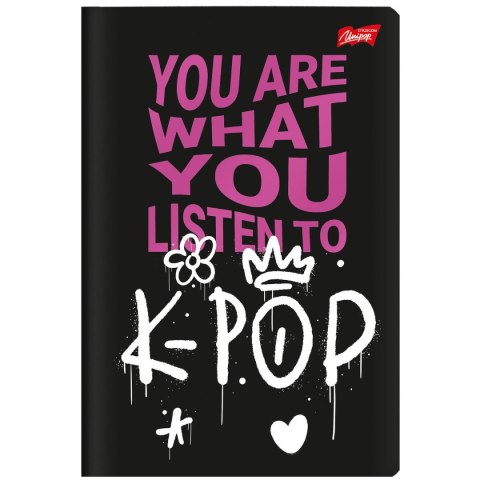 Zeszyt A5 K-POP VIBES 60k. 70g krata Unipap