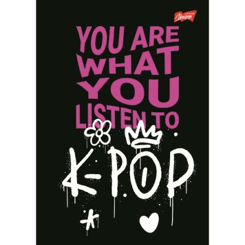 Zeszyt A5 K-POP VIBES 60k. 70g krata Unipap