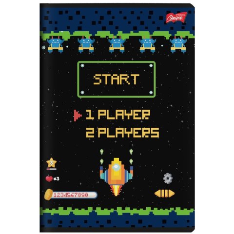 Zeszyt A5 Pixel Universe 16k. 70g krata Unipap