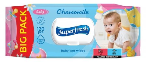 Chusteczki higieniczne nawilżane dla dzieci 120 szt Superfresh (BS-SF-619010)
