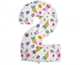 Balon foliowy CYFRA 2 PEPPA PIG Godan (C901762PEP)