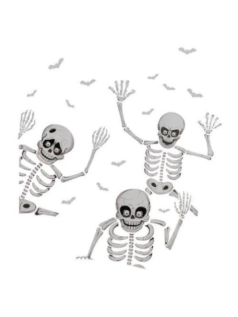 Ozdoba halloweenowa ELEKTROSTATYCZNA DEKORACJA NA OKNO SZKIELETY XL Arpex (HA9911)