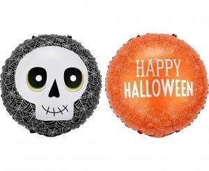 Balon foliowy 18" Czaszka, "Happy Halloween" 18cal Godan (FG-CZF2)