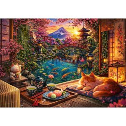 Puzzle Kot w ogrodzie sakury 1000 el. Trefl (10348)