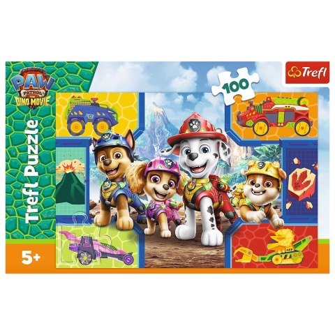 Puzzle Paw Patrol Psiaki i dinozaury 100 el. Trefl (16548)