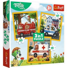 Puzzle Rodzina Treflików Puzzle 3w1 Radosne uśmiechy Trefl (34904)