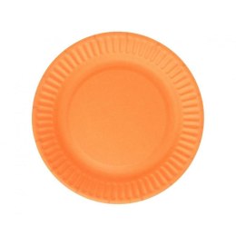 Talerz jednorazowy pomarańczowe, 18 cm, 6 szt. papier śr. 180mm 6 szt Godan (PF-TPPO)