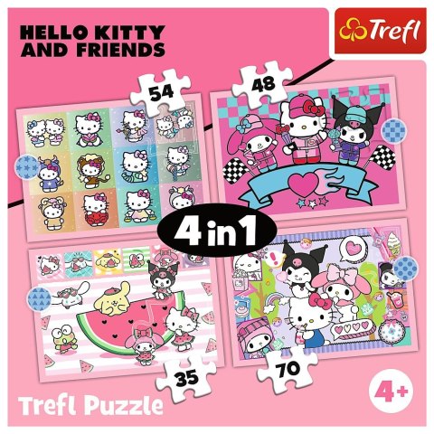 Puzzle Hello Kitty Słodkie przygody 4w1 el. Trefl (34702)