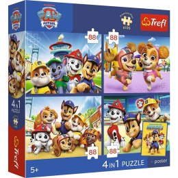 Puzzle Paw Patrol Psia straż 4x88 el. Trefl (34693)