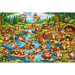 Puzzle Rodzina Treflików Bobry w akcji 100 el. Trefl (16588)