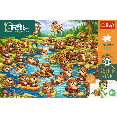 Puzzle Rodzina Treflików Bobry w akcji 100 el. Trefl (16588)