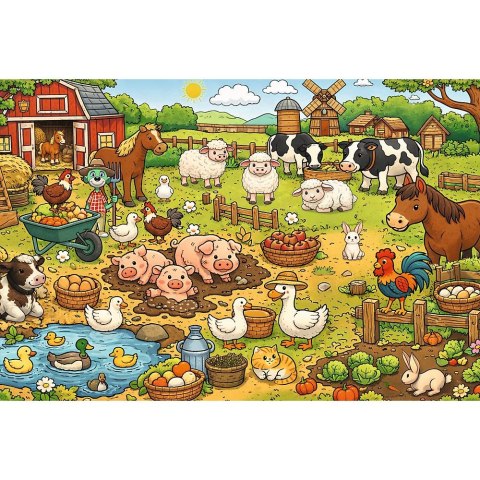 Puzzle Rodzina Treflików Wieś 100 el. Trefl (16589)