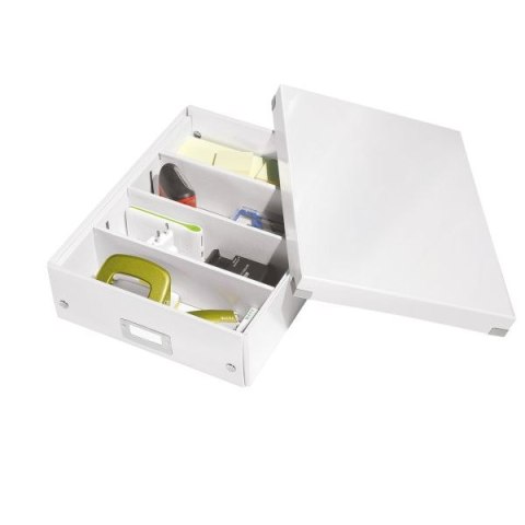 Pudło archiwizacyjne Click & Store z przegródkami biały karton [mm:] 280x100x 370 Leitz (60580001)