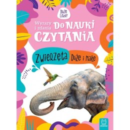 Książeczka edukacyjna Aksjomat Wyrazy i zdania do nauki czytania. Duże litery. Zwierzęta duże i małe