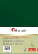 Karton do bindowania Titanum błyszczący - chromolux A4 zielony 250g