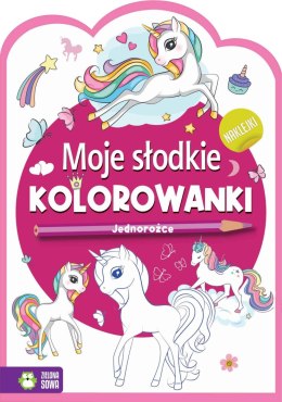 Książeczka edukacyjna Zielona Sowa Moje słodkie kolorowanki Jednorożce