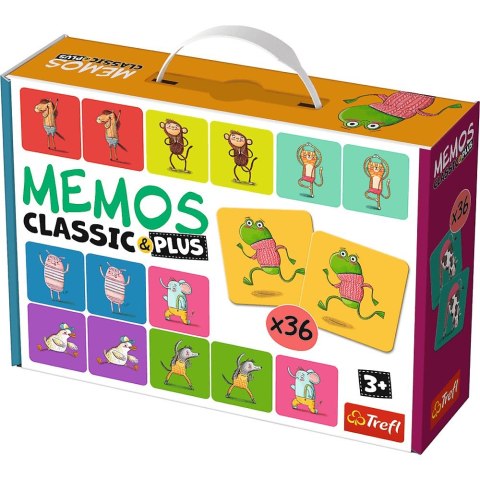 Gra pamięciowa Memos Classic & Plus, Ruch i dźwięk - zwierzaki Trefl (02271)