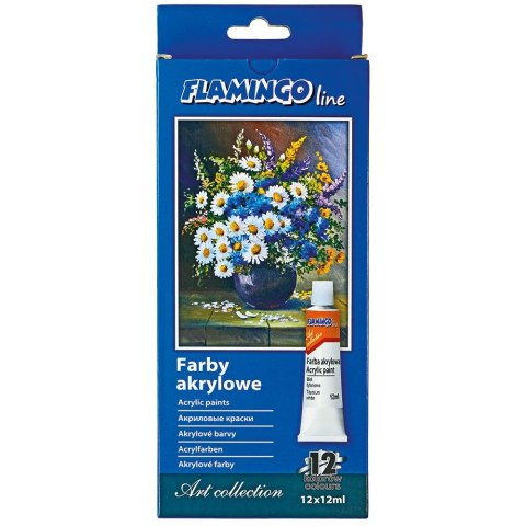 Farba akrylowa Flamingo Line kolor: mix 12ml