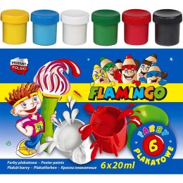 Farby plakatowe Flamingo 6 kolorów x 20ml