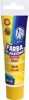 Farby plakatowe Astra kolor: żółty 30ml 1 kolor.