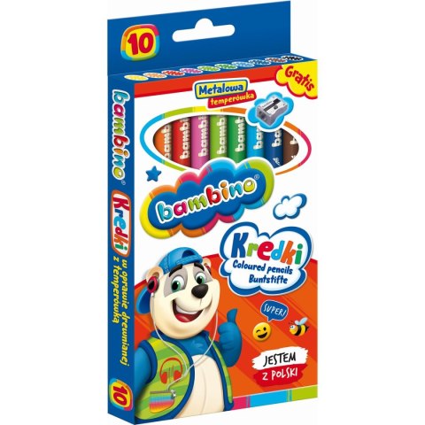 Kredki ołówkowe Bambino 10 kol. St.Majewski