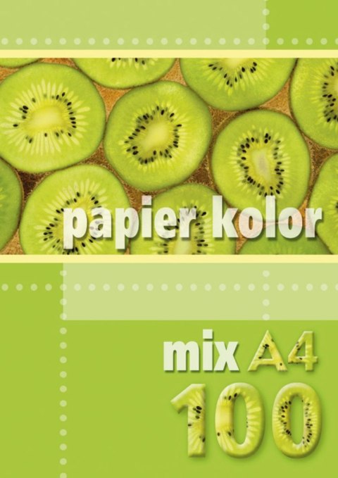 Papier kolorowy A4 mix 100k. 80g Kreska
