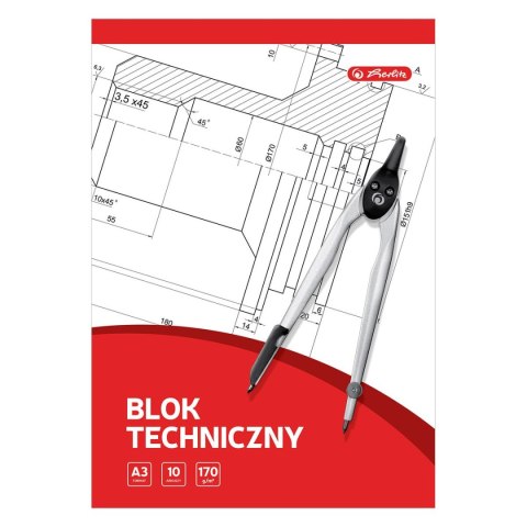 Blok techniczny Herlitz A3 biały 10k (9583634)