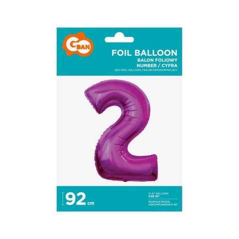 Balon foliowy Godan cyfra 7 srebrny 35 cm 45cal (FG-C35S7)