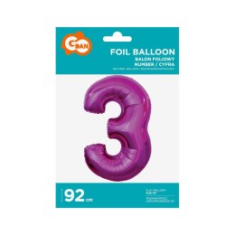 Balon foliowy Godan cyfra 7 srebrny 35 cm 45cal (FG-C35S7)