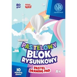 Blok rysunkowy Astrapap kolorowy pastel A4 kolorowy 80g 10k (106022001)