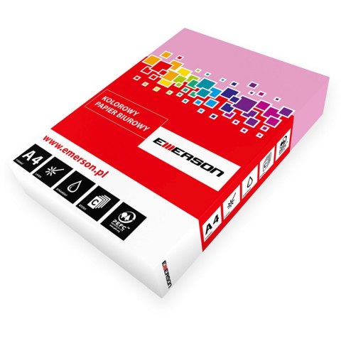 Papier kolorowy A4 różowy, A4 różowy 80g [mm:] 210x297 Emerson (xem408007)