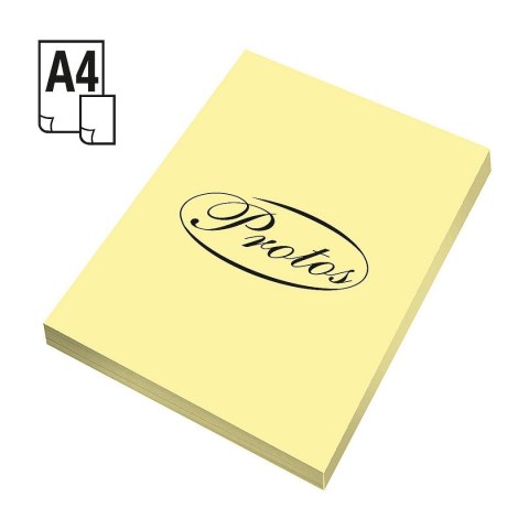 Papier kolorowy A4 żółty jasny 50k. 160g Protos