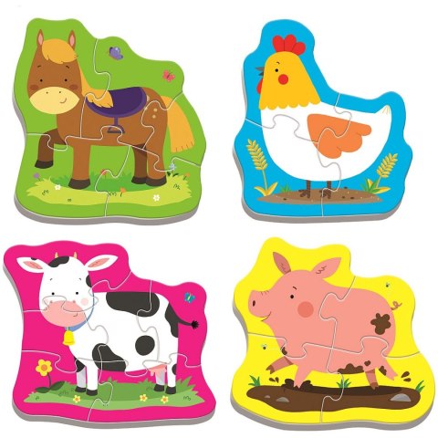 Puzzle baby classic zierzęta na wsi 3, 4, 5, 6 el. Trefl (36070)