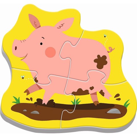 Puzzle baby classic zierzęta na wsi 3, 4, 5, 6 el. Trefl (36070)