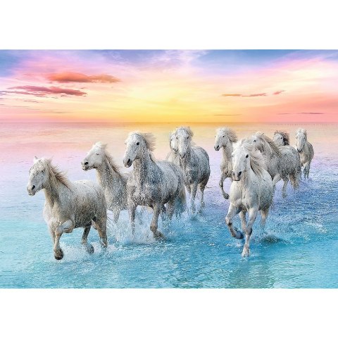 Puzzle białe konie w galopie 500 el. Trefl (37289)