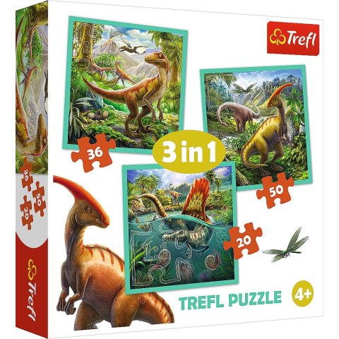 Puzzle Disney niezwykły świat dinozaurów 3, 4, 6, 9 el. Trefl (34837)