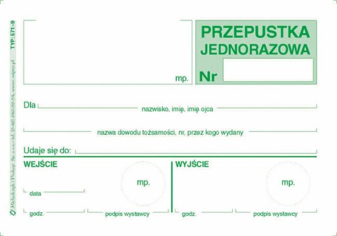 Druk offsetowy Michalczyk i Prokop O pap. A7 80k. (571-9)