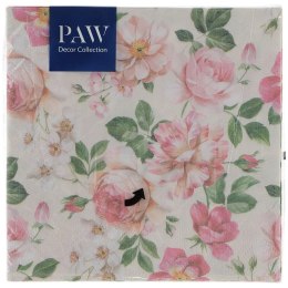 Serwetki Paw Lunch Roses Glory (cream) mix bibuła [mm:] 330x330 (SDL127611)