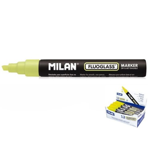 Marker specjalistyczny do szyb fluo wkład żółty 2,0-4,0mm ścięta końcówka Milan (591292012)