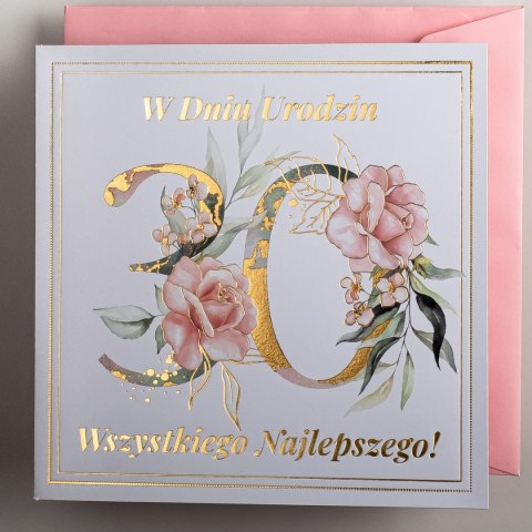 Kartka składana C6 urodzinowy Art Nuvo (5902973359565)