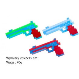 Pistolet Norimpex kwadrat pixel, światło i dźwięk (NO-1005830)