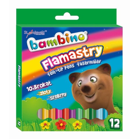 Flamaster Brokatowe 12 kol. St.Right