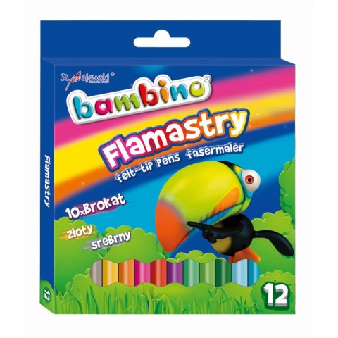 Flamaster Brokatowe 12 kol. St.Right