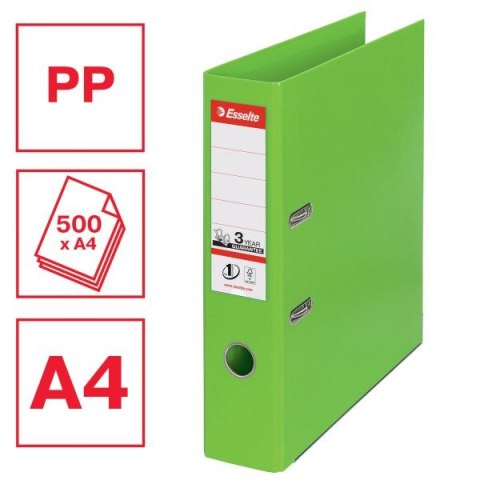 Segregator dźwigniowy No.1 Power Vivida A4 75mm zielony Esselte (624069)