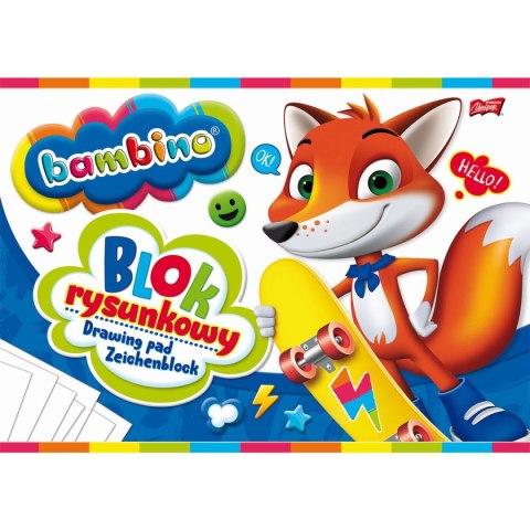 Blok rysunkowy Bambino A4 biały 80g 20k [mm:] 210x297 Unipap