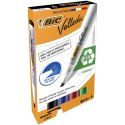 Marker suchościeralny Velleda Ecolutions 1751 komplet 4 szt wkład mix 3,7-5,5mm ścięta końcówka Bic (904950)